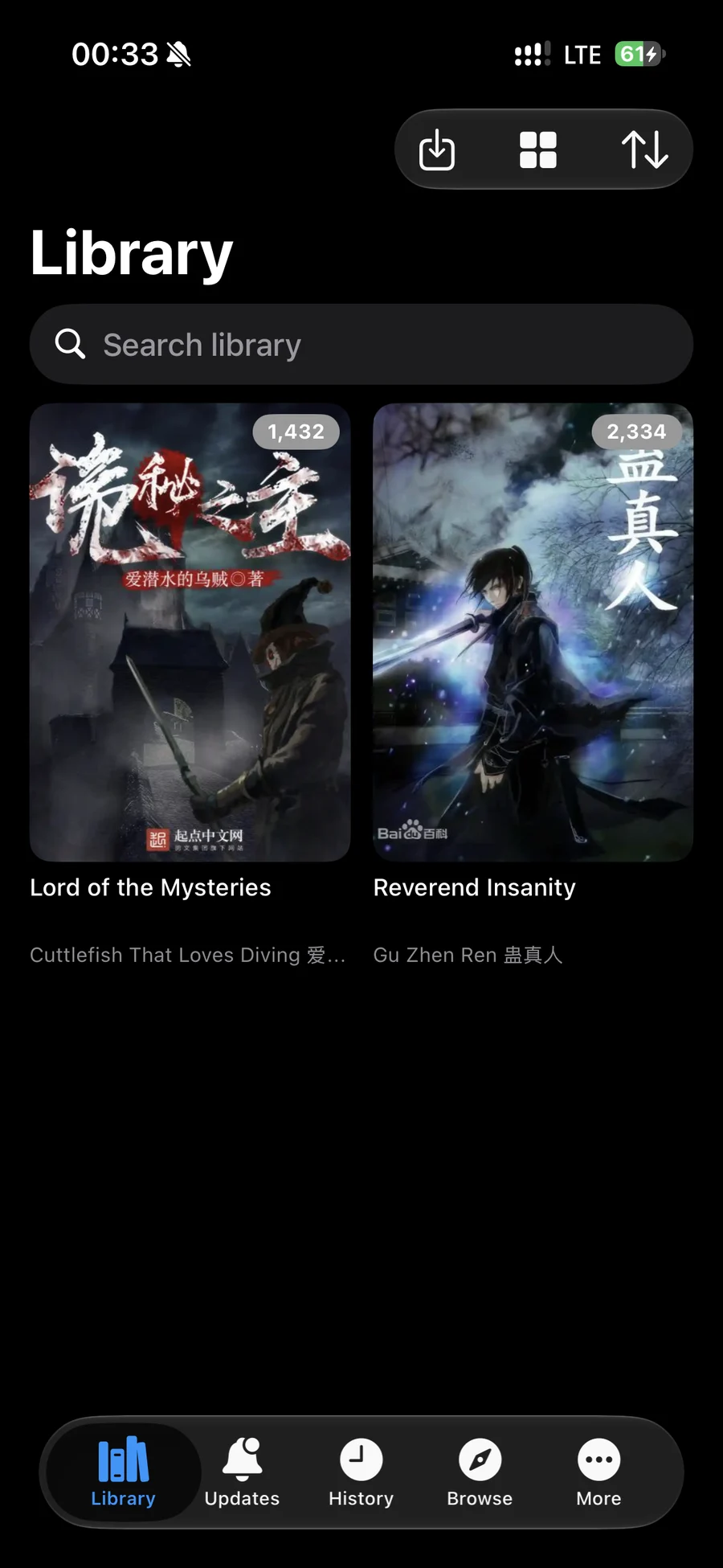 LNReader iOS library